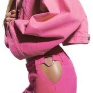 Zara Low Rise Loose Jeans with Heart Side Detail